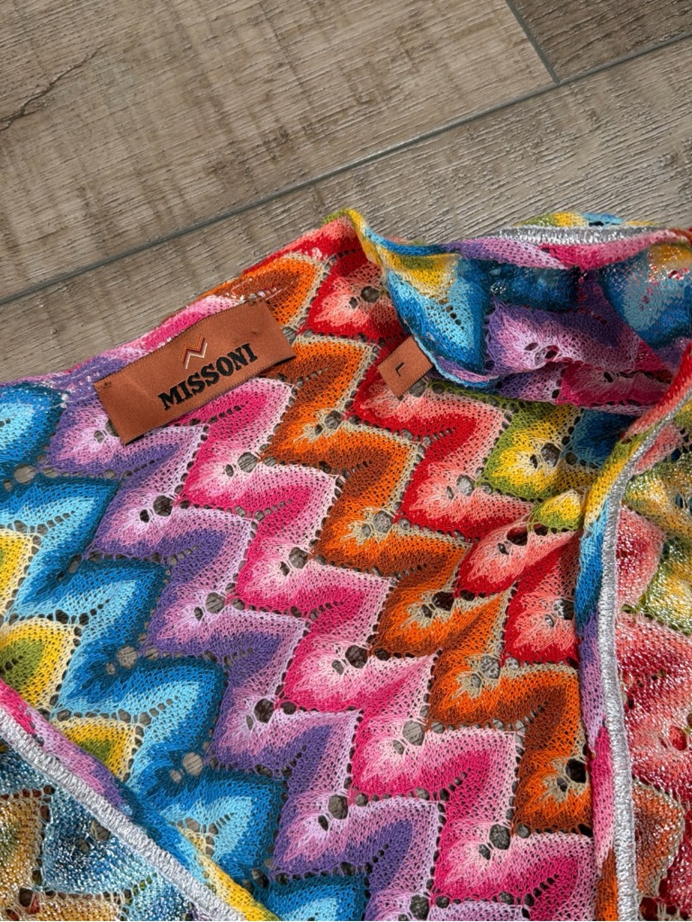Missoni zig zag lame beach cover up kaftan dress - Picture 5 of 9